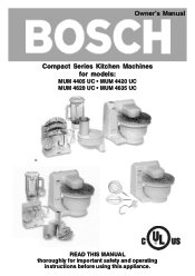 Bosch MUM4420UC Use & Care Manual