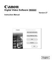 Canon VIXIA HG10 Digital Video Software (Windows) Ver.27 Instruction Manual