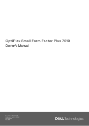 Dell OptiPlex Small Form Factor Plus 7010 Owners Manual