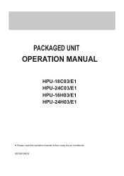 Haier HPU-24C03 User Manual