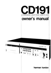 Harman Kardon CD191 Owners Manual