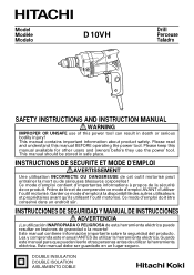Hitachi D10VH Instruction Manual
