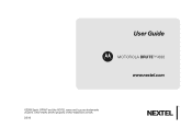 Motorola i680 User Guide - Nextel