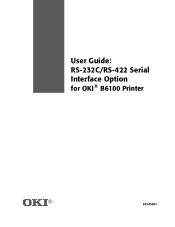 Oki B6100 User Guide:RS-232C/RS-422 Serial Interface Option
