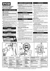 Ryobi IR001 User Manual