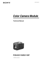 Sony FCBEX11DP User Manual (FCB-EX11D_Technical_Manual)