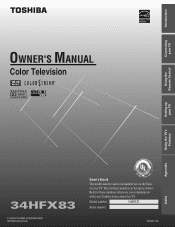 Toshiba 34HFX83 Owners Manual