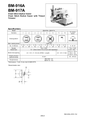 Brother International BM-916A Specifications