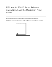 HP LaserJet Enterprise P3015 HP LaserJet P3015 Series Printer - Animation: Install Macintosh Driver