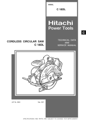 Hitachi C18DLP4 Service Manual