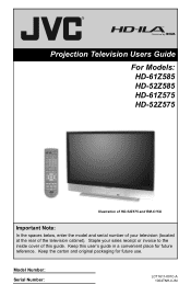 JVC HD-61Z585 Instructions