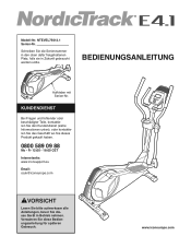 NordicTrack E4.1 Elliptical German Manual