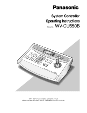 Panasonic WVCU550B WVCU550B User Guide