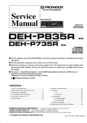 Pioneer DEH-P835R-W Service Manual