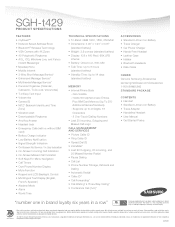 Samsung SGH-T429 Specifications