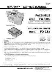 Sharp FO 4400 Service Manual