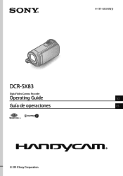 Sony DCR-SX83 Operating Guide