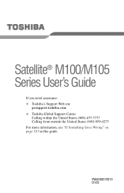 Toshiba Satellite M105-S3074 User Manual