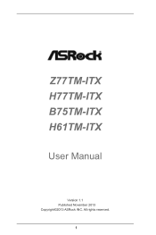 ASRock Z77TM-ITX User Manual