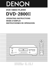 Denon DVD-2800Mk.II Owners Manual