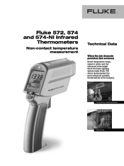 Fluke 572 Fluke 572, 574, and 574-NI Infrared Thermometer Datasheet
