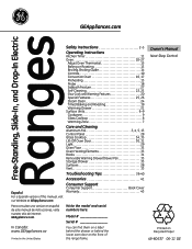 GE PHS925STSS Use and Care Manual
