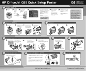 HP Officejet g85 HP OfficeJet G85 - (English) Quick Setup Poster for Windows