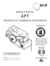 LiftMaster APT APT LOGIC 3 Manual