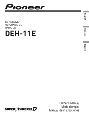 Pioneer DEH11E Owner's Manual