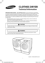 Samsung DV405ETPASU/AA Trouble Shooting Guide User Manual Ver.1.0 (English, French, Spanish)