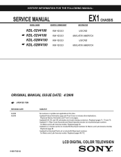 Sony KDL-52V4100 Service Manual