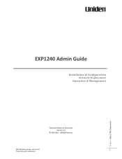 Uniden EXP1240H English Owner's Manual