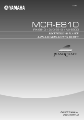 Yamaha MCR E810 Owner's Manual