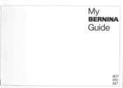 Bernina 807 Manual