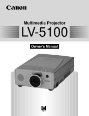 Canon LV-5100 Owners Manual