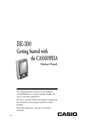 Casio BE-300 Getting Started Guide
