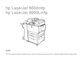 HP LaserJet 9000 HP LaserJet 9000mfp and 9000Lmfp - User Guide