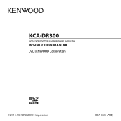 Kenwood KCA-DR300 Operation Manual