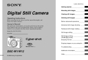Sony DSC-W12 Operating Instructions