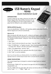 Belkin F8E466 Quick Installation Guide