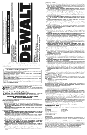 Dewalt D25301D Instruction Manual