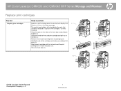 HP CM6040f HP Color LaserJet CM6040/CM6030 MFP Series - Job Aid - Replace Print Cartridges