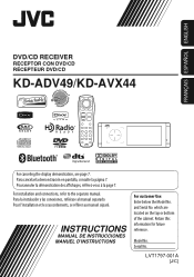 JVC KD-AVX44 Instructions