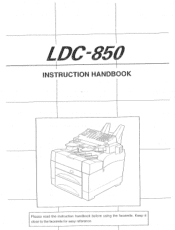 Kyocera LDC-850 LDC-850 Operation Guide