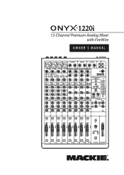 Mackie Onyx 1220i Owner's Manual