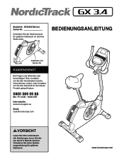 NordicTrack Gx 3.4 Bike German Manual