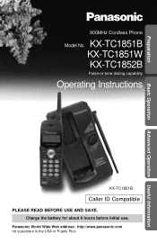 Panasonic KX-TC1851B Digital Spread Spect