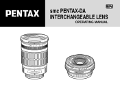 Pentax SMC DA 18-250 Operation Manual