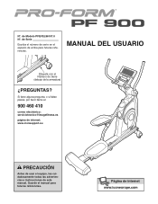 ProForm 900 Elliptical Spanish Manual