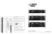 Pyle PT2001X PT1201X Manual 1